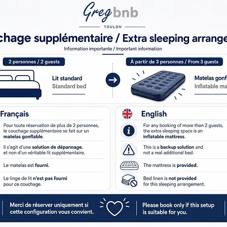 アパート Gregbnb - 25m2 - Terasse 30m2 - Climatise - δδδ ツーロン